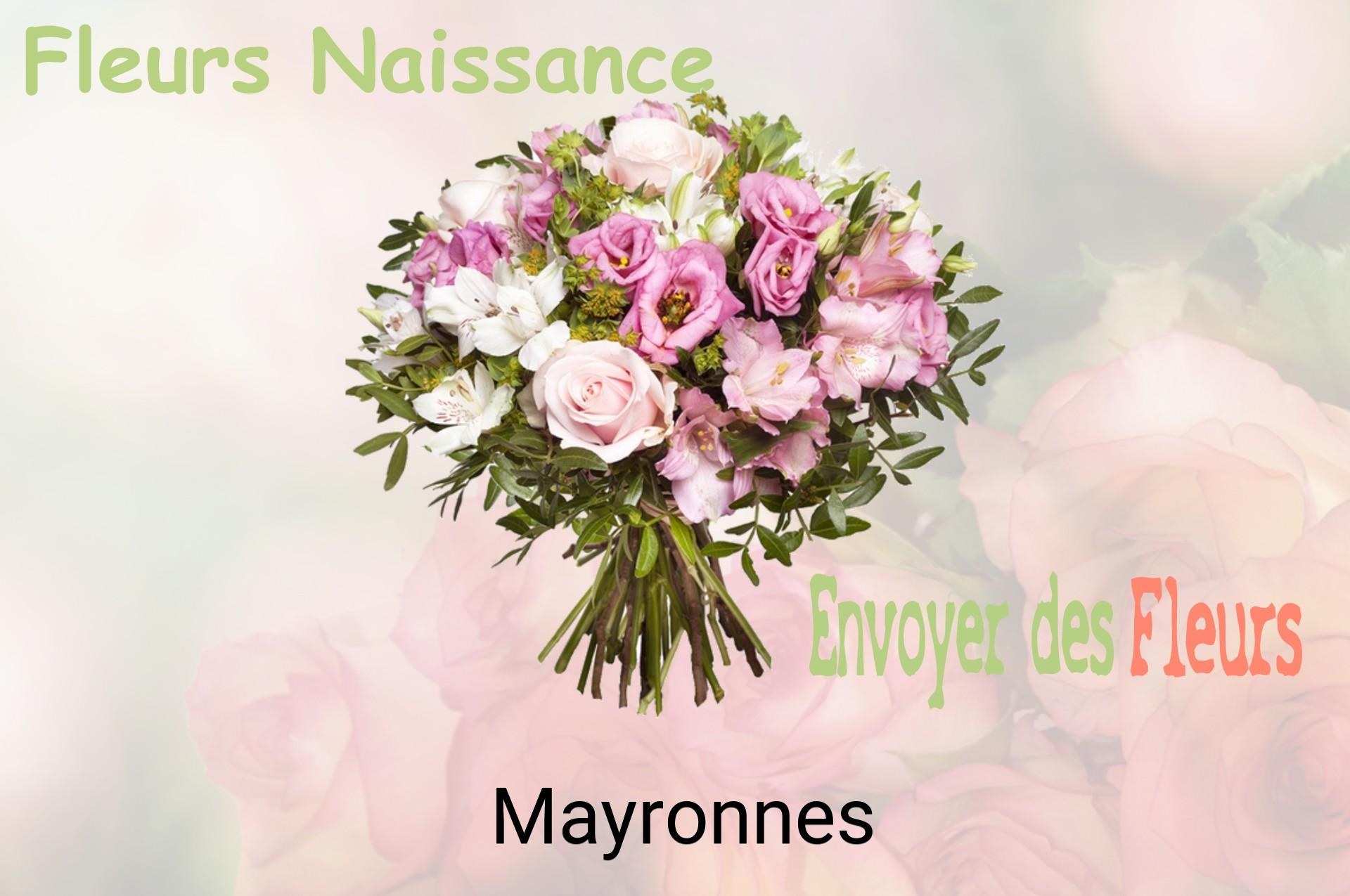 Bouquet de fleurs de naissance livré à Mayronnes