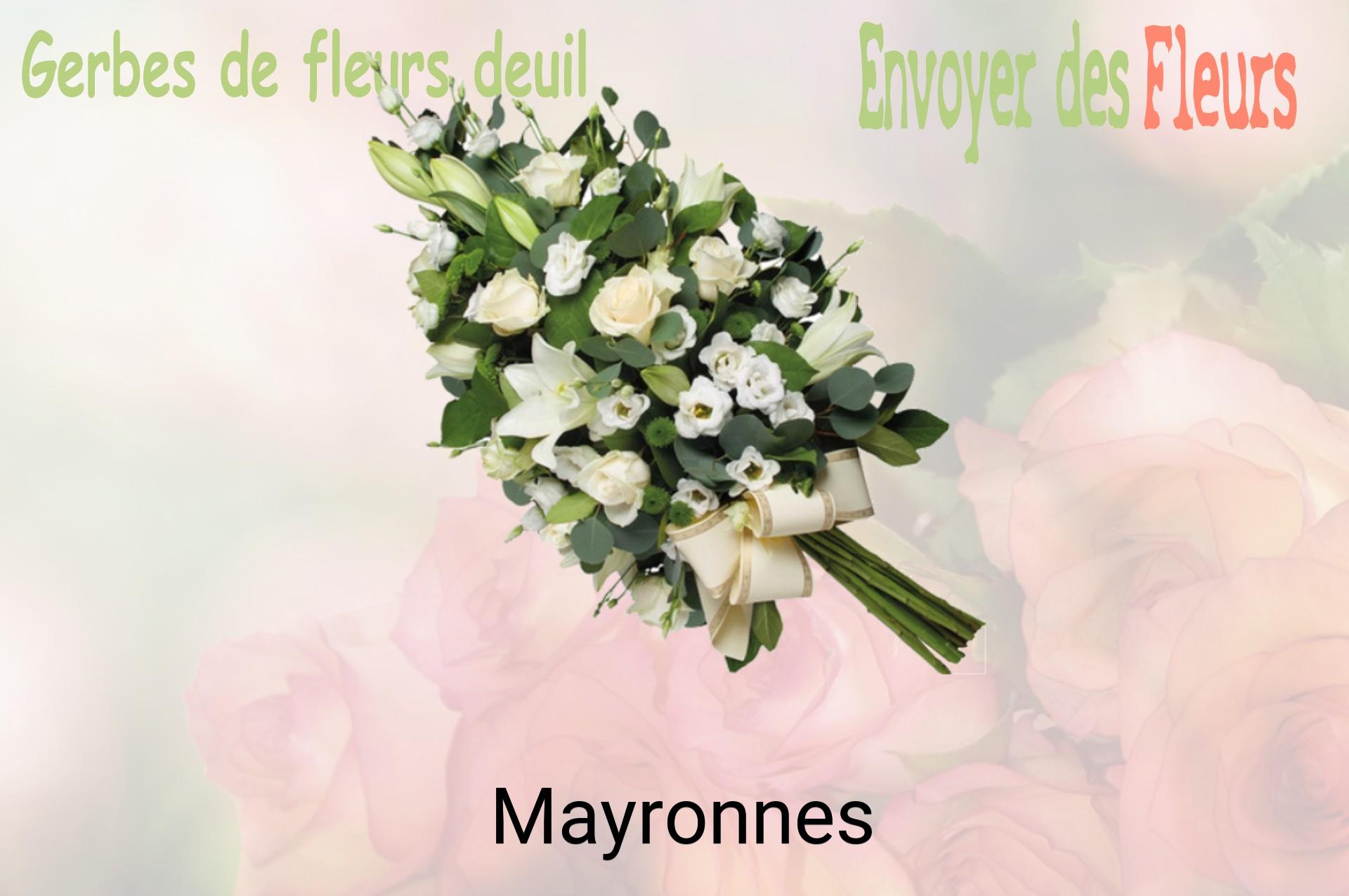 Gerbe de fleurs de deuil livrée à Mayronnes